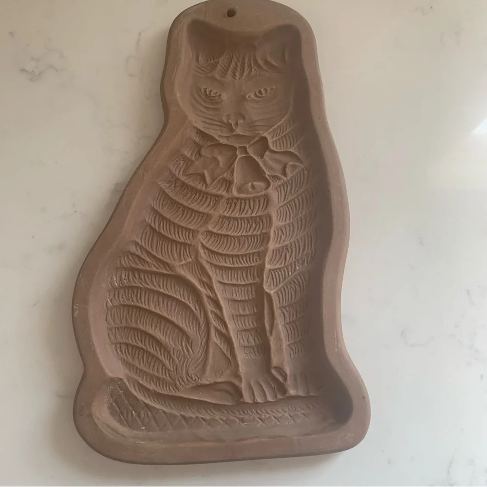 Vintage 1981 Hartstone Cat Cookie Stone mold